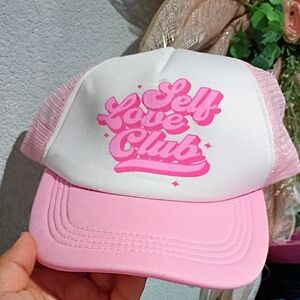 Self Love Club Pink Trucker Hat for Kids